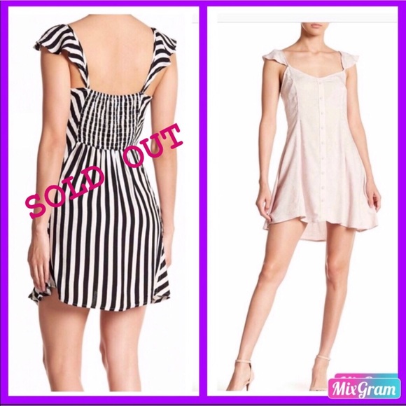 🏵LOVE FIRE BUTTON FRONT FLUTTER-SLEEVE DRESSES 👗 - Picture 2 of 8